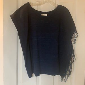 Mira Blackman midnight Tassel Top